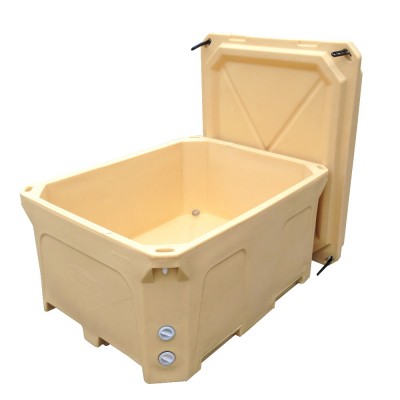 800L PE plastic Long refrigerated logistics turnover box Large size rotomold cooler